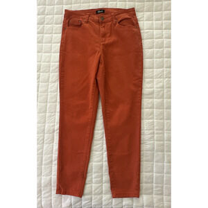 TAILORMADE Womens Pants 8 Rust Orange Slim Fit Stretch Mid Rise Ankle Casual